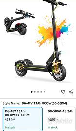 Monopattino todimart D6 nuovo + casco