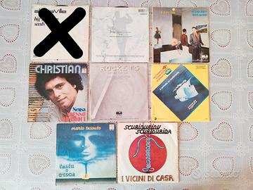 Lotto di 7 LP 45 giri anni 70-80-90