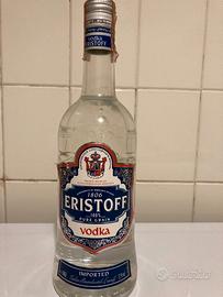 Bottiglia Vintage anni 90 Vodka Eristoff 1L