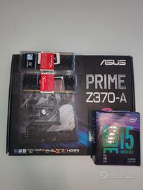 bundle scheda madre z370 + cpu intel 8600k + ram 