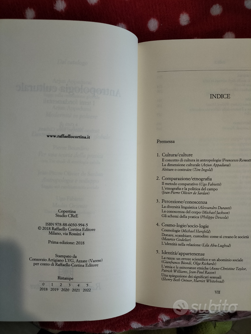 Antropologia culturale. I temi fondamentali - Libri e Riviste In vendita a  Teramo