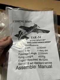 Aeromodello YAK-54 della COMING SOON