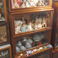 Antica Libreria in Rovere bookcase con vetri 