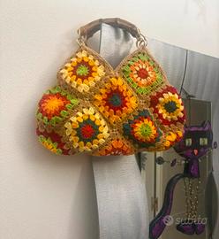 borsa a mano Granny Square 