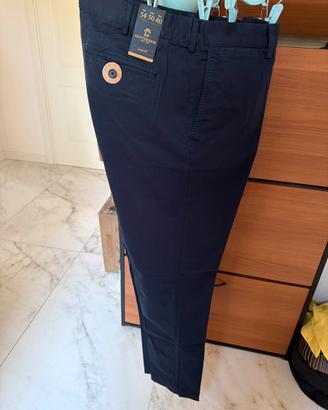 Pantalone estivo da uomo in cotone, blu Gattoridge