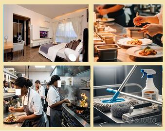 Operaia al magazzino, produzione o pulizie