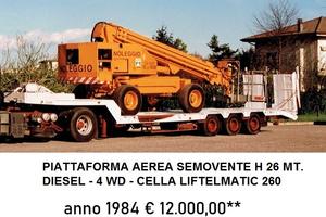 Piattaforma aerea semovente cella Liftelmatic 260