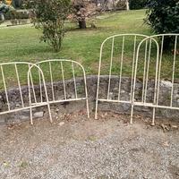 coppia di testate e pedane letti in ferro battuto 