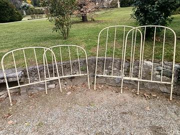 coppia di testate e pedane letti in ferro