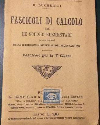 vecchio libro scolastico 1917