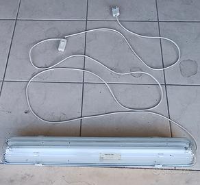 PLAFONIERA CON NEON VERDE 60 CM