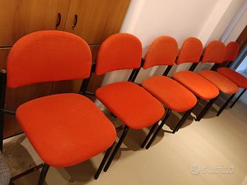 sedie stoffa telaio ferro 