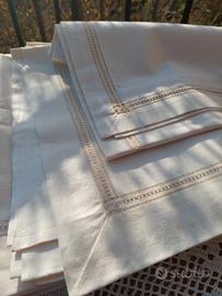 Lenzuolo Antico Lino Ricamo a Mano