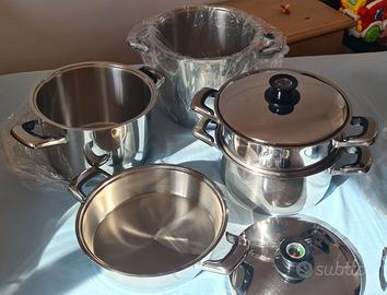 batteria di pentole in inox 18/10