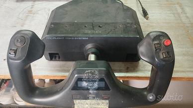 🎮 Set simulatore volo Saitek – 2 yoke + manetta U