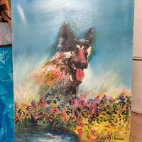 Aldo Del Bianco Pastore Tedesco - Acrilico, 70x100