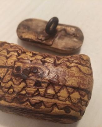 Tabacchiera contenitore artigianale vintage