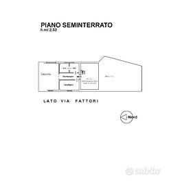 Seminterrato con finestre via Fattori Pistoia