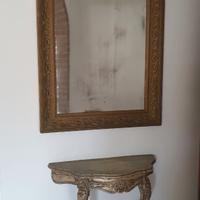 Specchio + mensola d'antiquariato