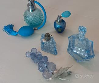 set toeletta profumatori in azzurro 