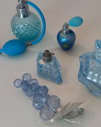 set toeletta profumatori in azzurro 