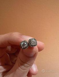 Orecchini moissanite uomo