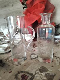 set caraffe acqua e vino 