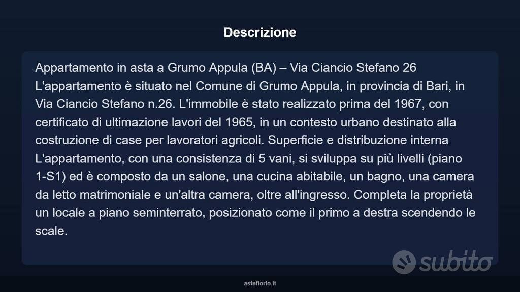 Appartamento – Grumo Appula, Bari - Vista 3