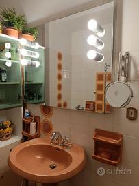 Specchio da bagno vintage anni '70, 100x80cm