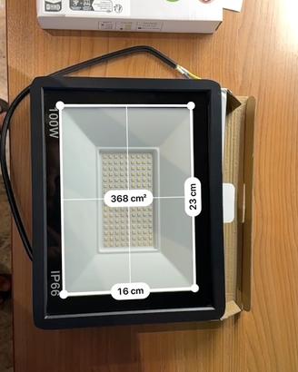 Faretto 100w LED (1000w equivalenti) IP 66