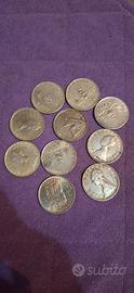 10 monete 500 lire argento 