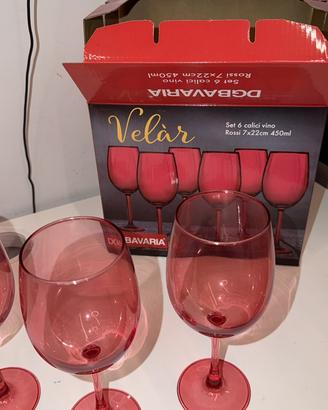Collezionismo Set 6 Calici di vino Natalizi