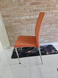 Sedie in pelle e tessuto