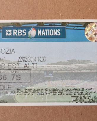 Biglietto Rugby Italia Scozia 2014