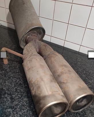 Scarico sportivo doppia uscita trat