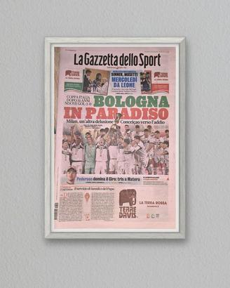 Quadro Gazzetta Bologna Coppa Italia 2025