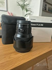 sigma 85mm 1.4 art  montura ef ( canon)