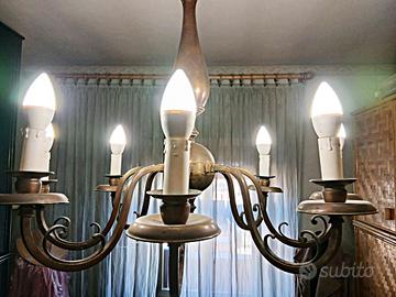 Lampadario in ottone