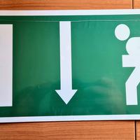 Cartello uscita emergenza in alluminio