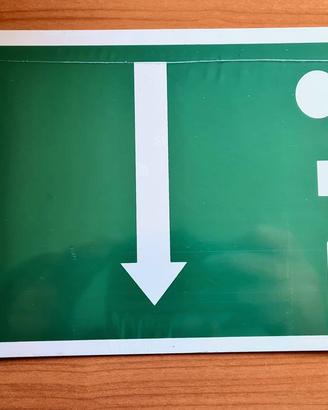 Cartello uscita emergenza in alluminio