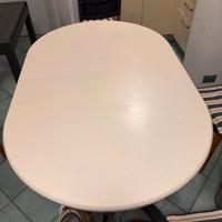 Tavolo da esterni legno laccato bianco