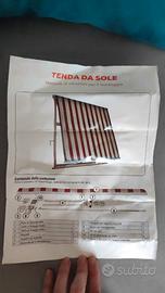 Tenda da sole a caduta con bracci color grigio