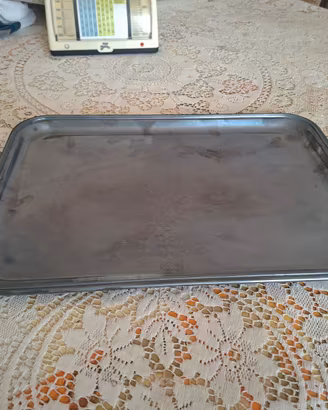 Vassoio vintage argento 800 massiccio, XX secolo