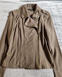 Giacca stile chiodo verde militare Denny Rose tagl