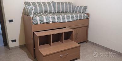mobile letto con scrivania estraibile 