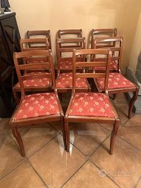 8 sedie in legno