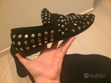 Mocassini moda frange borchie