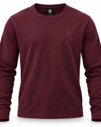 Maglia Manica Lunga G-STAR RAW Uomo Bordeaux Burgu