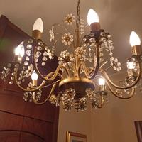 Coppia lampadari in cristal e applique coordinate 