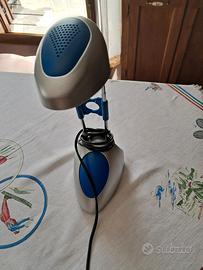 Lampada da tavolo regolabile blu/grigia